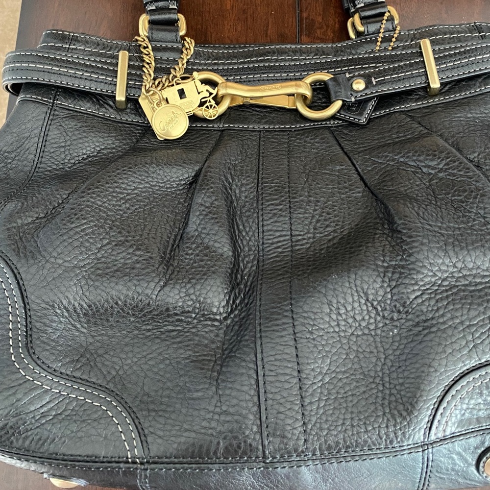 Beautiful Pebbled Leather Coach Purse